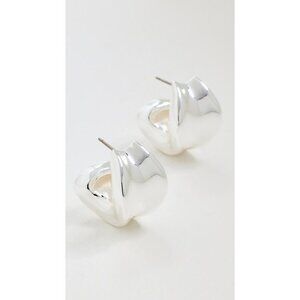 Jenny Bird Doune Chunky Hoop in Silver One Size Womens Jewelry